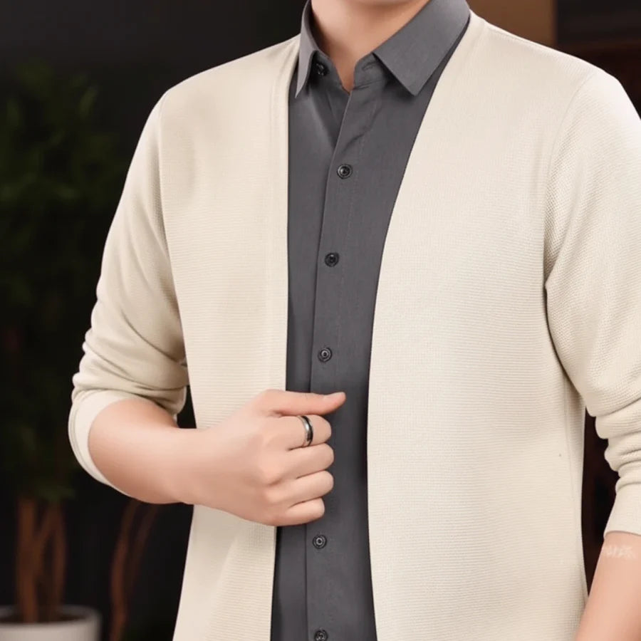 [Leve 3, Pague Só 2] Camisa Dallas Masculina Cardigan em Algodão e Poliéster com Gola Camisa e Design 2 em 1 + BRINDES