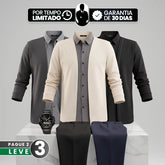 [Leve 3, Pague Só 2] Camisa Dallas Masculina Cardigan em Algodão e Poliéster com Gola Camisa e Design 2 em 1 + BRINDES